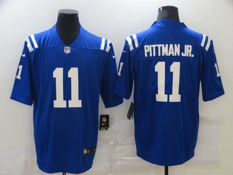 Men Indianapolis Colts #11 Pittman jr Blue Nike Limited Vapor Untouchable NFL Jerseys->indianapolis colts->NFL Jersey
